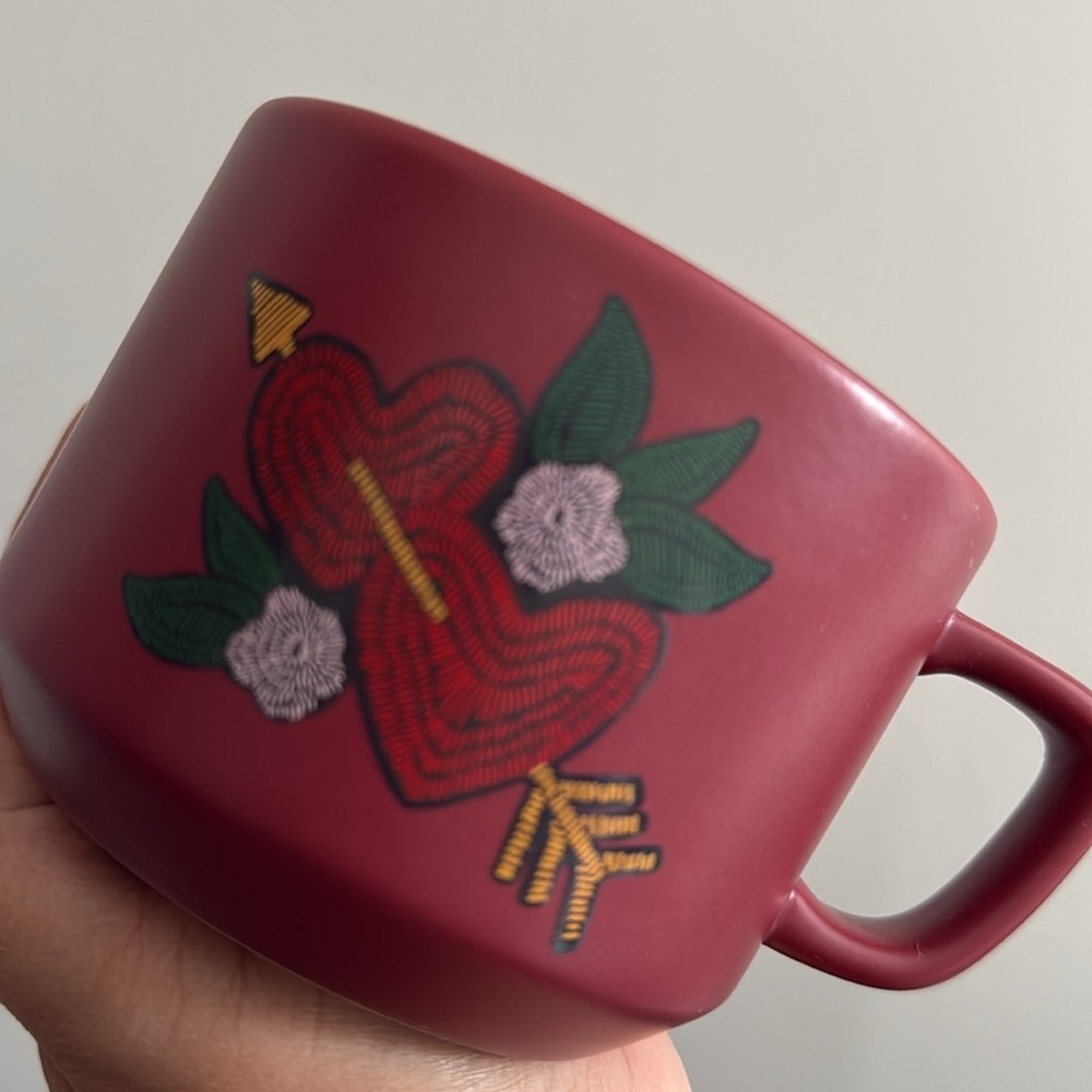 Starbucks 2018 Coffee Tea Mug Burgundy Heart - Picture 5 of 6